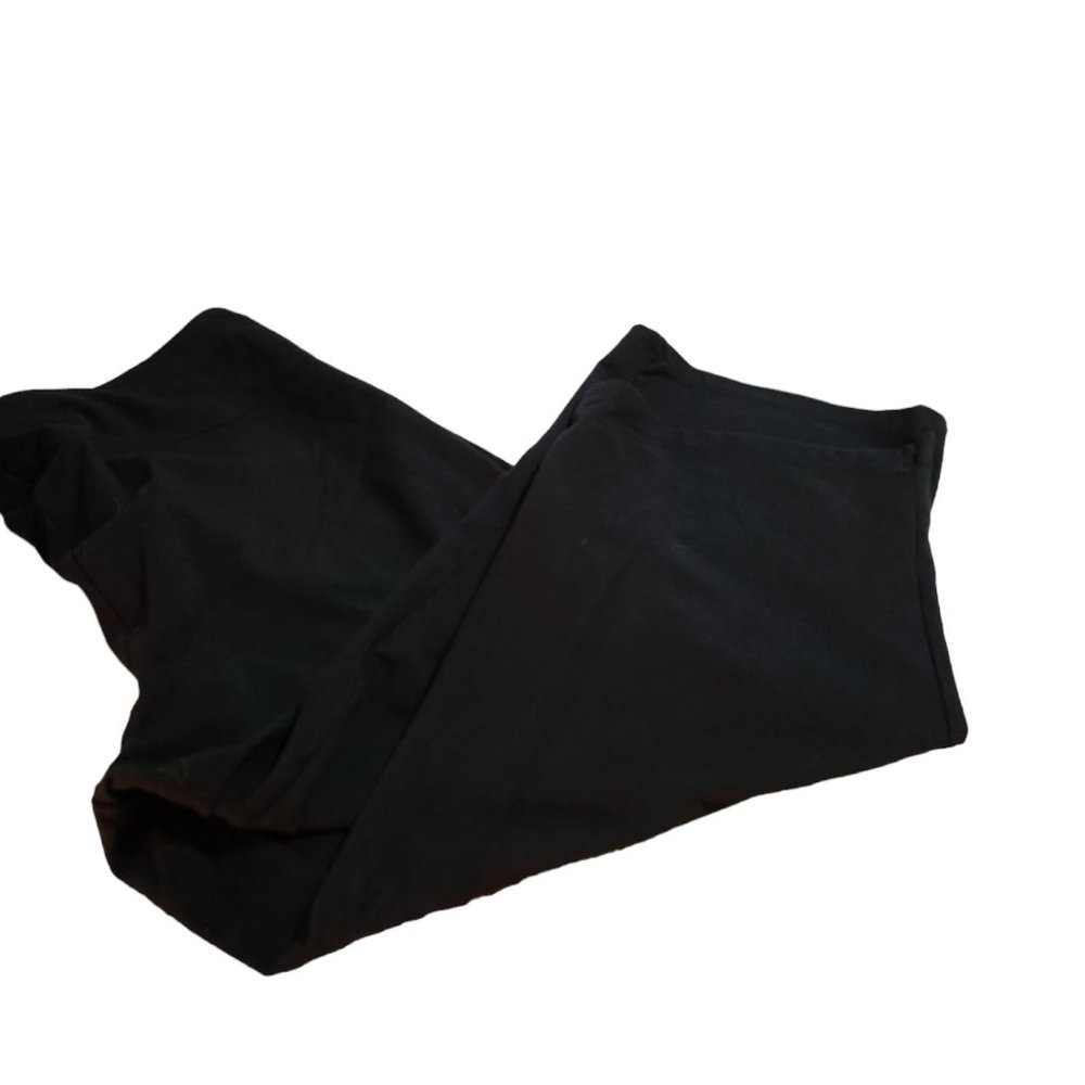 Women with Control Petite Tummy Control Full Leg Crop Pants -  Black - Size LP
